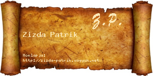 Zizda Patrik névjegykártya