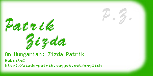 patrik zizda business card